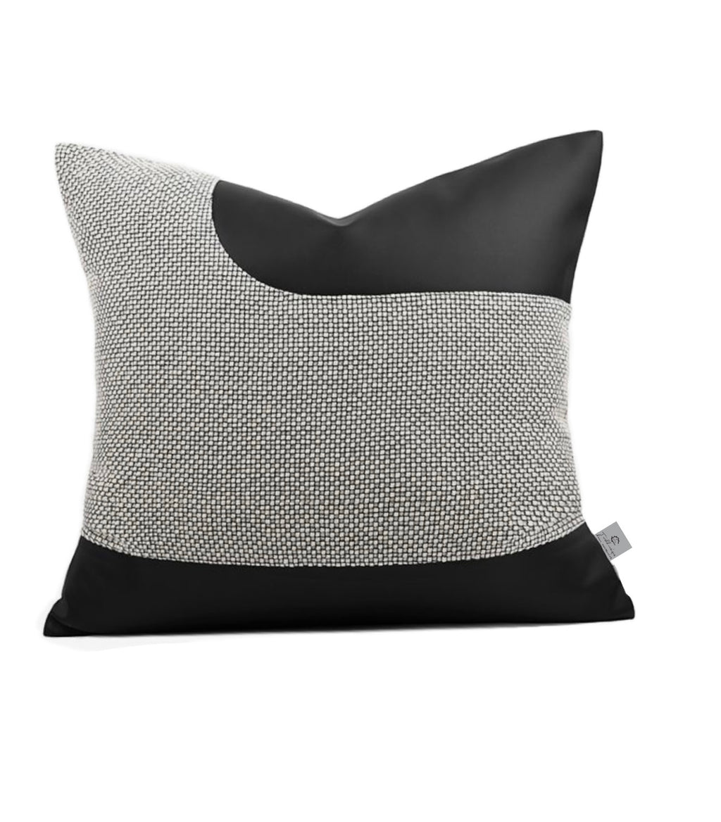 A Custom feather inner scatter cushion 60x60 each Safari leather collection